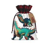WZYCWB Sacs cadeaux de Noël en toile de jute avec cordon de serrage Motif dragon numérique 21 x 30 cm
