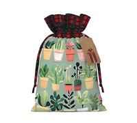 WZYCWB Sacs cadeaux de Noël en toile de jute avec cordon de serrage pour bonsaï, 21 x 30 cm