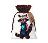 WZYCWB Sacs cadeaux de Noël en toile de jute avec cordon de serrage pour décorations de fête de Noël, 21 x 30 cm