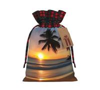 WZYCWB Sacs cadeaux de Noël en toile de jute avec cordon de serrage pour fournitures de fête de Noël, sacs de décoration, 21 x 30 cm