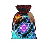 WZYCWB Sacs cadeaux de Noël en toile de jute avec cordon de serrage pour fournitures de fête de Noël, sacs de décoration, 21 x 30 cm