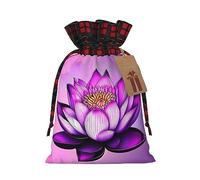 WZYCWB Sacs cadeaux de Noël en toile de jute avec cordon de serrage pour fournitures de fête de Noël, sacs de décoration, 21 x 30 cm Violet