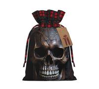 WZYCWB Sacs cadeaux de Noël en toile de jute avec cordon de serrage pour fournitures de fête de Noël, sacs de décoration, 21 x 30 cm