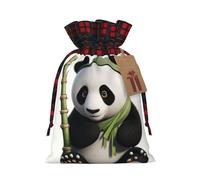 WZYCWB Sacs cadeaux de Noël mignons en forme de panda géant pour décorations de fête de Noël, 21 x 30 cm, sacs cadeaux en toile de jute avec cordon de serrage