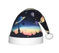 WZYCWB Saturn Jupiter Earth Patterns Chapeaux de fête de Noël pour enfants, doux et confortables, doux pour la peau, cadeaux de fête de classe de maternelle
