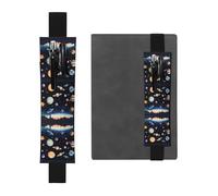 WZYCWB Saturn Jupiter Earth Porte-stylo en PVC grande capacité + trousse créative avec bande élastique antidérapante