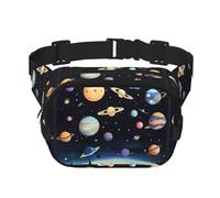 WZYCWB Saturn Jupiter Earth Sac banane de sport, sac à bandoulière tendance et tendance, petit sac de voyage léger