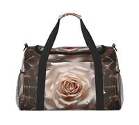 WZYCWB Scribbling Eagle Sac de voyage portable Sac de week-end Sac de fitness Sac de yoga adapté pour le fitness et d'autres scénarios, Roses dans le filet, Taille unique