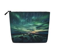 WZYCWB Sea under the Aurora Borealis Trousse de maquillage de voyage multifonction Sac de rangement pour les nécessités quotidiennes