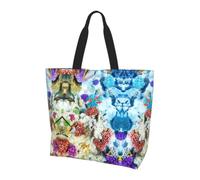 WZYCWB Seabed Sac fourre-tout avec imprimé poisson sous-marin - Sac à bandoulière - Convient pour voyage, yoga, plage, trajet, shopping - Cadeau pour homme et femme