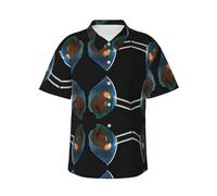 WZYCWB Sealed Brown Bear Chemise hawaïenne à manches courtes pour homme - Été décontracté vacances (S-3XL en option), noir, Taille S