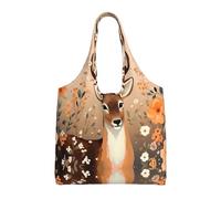 WZYCWB Serious deer Sac en toile à bandoulière unique avec imprimé chevreuil, sac d'épicerie, sac à provisions pour usage quotidien