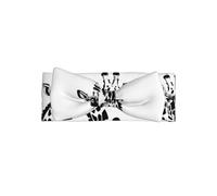 WZYCWB Serre-tête avec nœud girafe noir et blanc - Accessoire de cheveux élastique pour enfants de 0 à 6 mois - Pour nouveau-nés, nourrissons, tout-petits