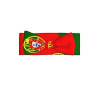 WZYCWB Serre-tête avec nœud pour enfant - Motif drapeau portugais - 0 à 6 mois