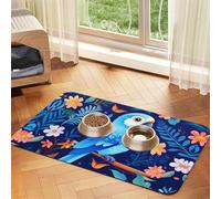WZYCWB Set de table 30 x 45 cm motif perroquet pour animal domestique - Tapis de gamelle pour chat et chien, pliable et facile à ranger