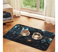 WZYCWB Set de table 40 x 60 cm Motif robot Future Robot Tapis de nourriture pour chat et chien Tapis de gamelle pliable et facile à ranger