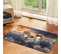 WZYCWB Set de table pour animal domestique Motif avions 40 x 60 cm - Tapis de gamelle pliable et facile à ranger