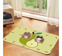 WZYCWB Sets de table absorbants 30 x 45 cm avec imprimé poires de dessin animé - Tapis de nourriture antidérapant pour chiens et chats