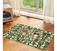 WZYCWB Sets de table absorbants 30 x 45 cm avec motifs de dollars de dessins animés - Tapis antidérapant pour nourriture pour chiens et chats