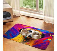 WZYCWB Sets de table absorbants 30 x 45 cm Motif suricate Spirited Pet - Tapis antidérapant pour nourriture pour chiens et chats