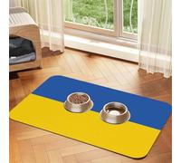 WZYCWB Sets de table absorbants avec drapeau de l'Ukraine - 30 x 45 cm - Tapis antidérapant pour nourriture et eau - Pour chiens et chats