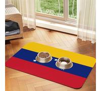 WZYCWB Sets de table absorbants avec drapeau du Venezuela - 30 x 45 cm - Tapis antidérapant pour nourriture et eau - Pour chiens et chats