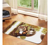 WZYCWB Sets de table absorbants avec imprimé écureuil mangeur de noix 40 x 60 cm - Tapis antidérapant pour nourriture pour chiens et chats