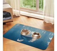 WZYCWB Sets de table absorbants pour animaux de compagnie - 30 x 45 cm au milieu de la rivière Goose - Tapis antidérapant pour nourriture et eau pour chiens et chats