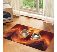 WZYCWB Sets de table absorbants pour animaux de compagnie - 30 x 45 cm - Motif phénix - Antidérapant - Pour nourriture et nourriture - Pour chiens et chats