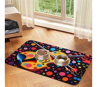 WZYCWB Sets de table absorbants pour animaux de compagnie avec fond violon 40 x 60 cm - Tapis antidérapant pour nourriture et bol d'eau pour chiens et chats
