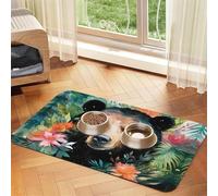 WZYCWB Sets de table absorbants pour animaux de compagnie imprimés aquarelle 30 x 45 cm - Tapis de nourriture antidérapant pour chiens et chats