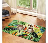 WZYCWB Sets de table absorbants pour animaux de compagnie imprimés aquarelle 40 x 60 cm - Tapis de nourriture antidérapant pour chiens et chats
