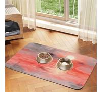 WZYCWB Sets de table absorbants pour animaux de compagnie imprimés aquarelle croisière 40 x 60 cm - Tapis de nourriture antidérapant pour chiens et chats