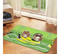 WZYCWB Sets de table absorbants pour animaux de compagnie imprimés de canard vert 30 x 45 cm - Tapis de nourriture antidérapant pour chiens et chats