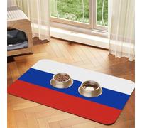 WZYCWB Sets de table absorbants pour animaux de compagnie imprimés drapeau russe 30 x 45 cm - Tapis antidérapant pour nourriture et bol d'eau pour chiens et chats