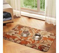 WZYCWB Sets de table absorbants pour animaux de compagnie imprimés feuilles jaunes 40 x 60 cm - Tapis de nourriture antidérapant pour chiens et chats