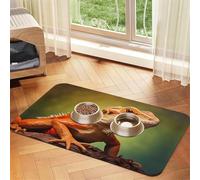 WZYCWB Sets de table absorbants pour animaux de compagnie imprimés lézards vivants 30 x 45 cm - Tapis de nourriture antidérapant pour chiens et chats