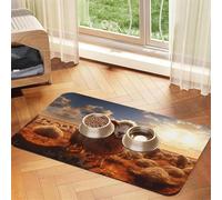 WZYCWB Sets de table absorbants pour animaux de compagnie imprimés moutons australiens 40 x 60 cm - Tapis antidérapant pour nourriture pour chiens et chats