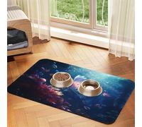 WZYCWB Sets de table absorbants pour animaux de compagnie imprimés papillons transparents 40 x 60 cm - Tapis de nourriture antidérapant pour chiens et chats