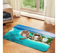 WZYCWB Sets de table absorbants pour animaux de compagnie imprimés paysage des Maldives 40 x 60 cm - Tapis antidérapant pour nourriture pour chiens et chats