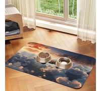 WZYCWB Sets de table absorbants pour animaux de compagnie Motif avions de 40 x 60 cm - Tapis antidérapant pour nourriture pour chiens et chats