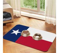 WZYCWB Sets de table absorbants pour animaux de compagnie Motif drapeau du Texas 30 x 45 cm - Tapis antidérapant pour nourriture et bol d'eau pour chiens et chats