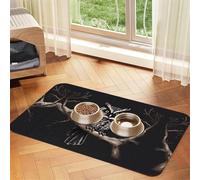 WZYCWB Sets de table absorbants pour animaux de compagnie Motif hibou de fin de nuit 30 x 45 cm - Tapis antidérapant pour nourriture et bol d'eau pour chiens et chats