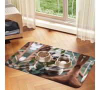 WZYCWB Sets de table absorbants pour animaux de compagnie Motif koala de dessin animé 40 x 60 cm - Tapis de nourriture antidérapant pour chiens et chats