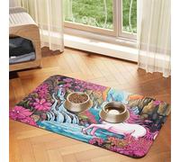WZYCWB Sets de table absorbants pour animaux de compagnie Motif licornes roses solides 30 x 45 cm