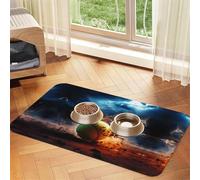 WZYCWB Sets de table absorbants pour animaux de compagnie Motif Lightning Tennis 40 x 60 cm Tapis de nourriture antidérapant pour chiens et chats