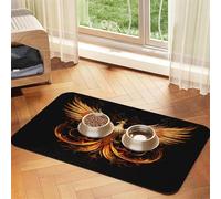 WZYCWB Sets de table absorbants pour animaux de compagnie Motif phénix doré 30 x 45 cm - Tapis antidérapant pour nourriture pour chiens et chats
