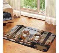 WZYCWB Sets de table absorbants pour animaux de compagnie Motif Pylons au lointain 30 x 45 cm - Tapis antidérapant pour nourriture pour chiens et chats