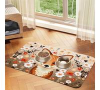 WZYCWB Sets de table absorbants pour animaux de compagnie Motif renard dans le buisson 30 x 45 cm - Tapis antidérapant pour nourriture et bol d'eau pour chiens et chats