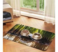 WZYCWB Sets de table absorbants pour animaux de compagnie Motif tortue mignonne 40 x 60 cm - Tapis antidérapant pour nourriture et bol d'eau pour chiens et chats